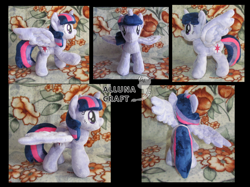 Size: 1024x766 | Tagged: safe, artist:allunakitsune, twilight sparkle, twilight sparkle (alicorn), alicorn, pony, irl, photo, plushie, solo