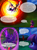 Size: 3624x4899 | Tagged: safe, artist:malajahr, derpibooru import, twilight sparkle, twilight sparkle (alicorn), oc, oc:fallenlight, alicorn, comic:curse and madness, accretion disk, amulet, armor, bat wings, black hole, bound, bound wings, breaking free, chains, cloud, comic, cultist, dark, explosion, forest, gauntlet, helmet, magic, magic suppression, magical bondage, membranous wings, mlpcam, night, peytral, portal, sky, smoking horn, spaghettification, stars, text bubbles, universe sandbox