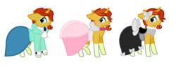 Size: 1137x449 | Tagged: safe, artist:thefanficfanpony, sunburst, clothes, crossdressing, dress