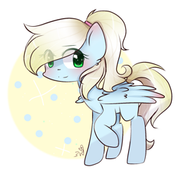Size: 1271x1271 | Tagged: safe, artist:windymils, oc, oc only, oc:wingblade, pegasus, pony, female, mare, raised hoof, solo