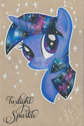 Size: 1024x1538 | Tagged: safe, artist:1049286, twilight sparkle, bust, galaxy mane, portrait, solo, watermark