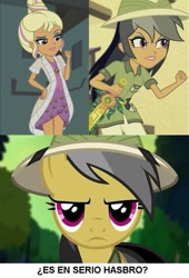 Size: 593x871 | Tagged: safe, chestnut magnifico, daring do, pony, equestria girls, movie magic, spoiler:eqg specials, comparison, india movie set, spanish