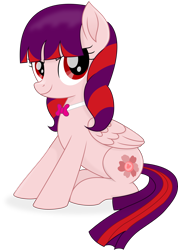 Size: 7128x10000 | Tagged: safe, artist:cirillaq, derpibooru import, oc, oc:cherry tart, pegasus, pony, absurd resolution, bowtie, female, mare, show accurate, simple background, sitting, solo, transparent background, vector