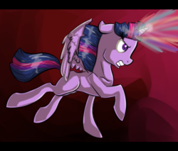 Size: 600x512 | Tagged: safe, artist:epiclunadragon, twilight sparkle, twilight sparkle (alicorn), alicorn, pony, blast, female, magic, magic blast, mare, solo