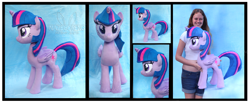 Size: 4266x1753 | Tagged: safe, artist:nazegoreng, twilight sparkle, twilight sparkle (alicorn), alicorn, human, irl, irl human, photo, plushie, solo