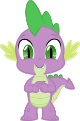 Size: 1000x1513 | Tagged: safe, artist:phucknuckl, derpibooru import, spike, dragon, baby, baby dragon, cute, eyebrows, fangs, green eyes, looking at you, male, simple background, smiling, solo, spikabetes, transparent background