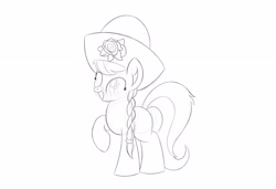 Size: 3500x2400 | Tagged: safe, artist:ideltavelocity, lily dache, pony, hat, solo, wip