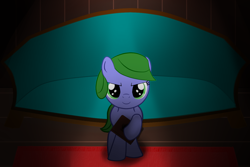 Size: 1200x800 | Tagged: safe, artist:saria the frost mage, oc, oc only, oc:clover patch, earth pony, pony, a foal's adventure, book, child, cyoa, determined, female, filly, foal, looking at you, sofa, solo, story included