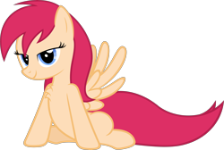 Size: 4450x2991 | Tagged: safe, artist:zacatron94, derpibooru import, oc, oc only, pegasus, pony, bedroom eyes, female, looking at you, mare, simple background, sitting, solo, spread wings, transparent background, vector, wings