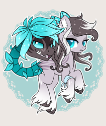 Size: 3129x3700 | Tagged: safe, artist:hawthornss, oc, oc only, original species, plant pony, bedroom eyes, bow, ear fluff, hair bow, looking at you, underhoof, unshorn fetlocks