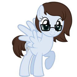 Size: 6667x6667 | Tagged: safe, artist:besttubahorse, oc, oc only, oc:maddi, pegasus, pony, absurd resolution, cutie mark, glasses, looking at you, simple background, solo, transparent background, vector