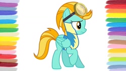 Size: 1280x720 | Tagged: safe, derpibooru import, lightning dust, pegasus, pony, clothes, goggles, uniform, wonderbolt trainee uniform