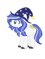 Size: 1000x1300 | Tagged: safe, artist:itsderix, derpibooru import, oc, earth pony, pony, bow, female, hat, mare, simple background, solo, tail bow, transparent background, witch hat