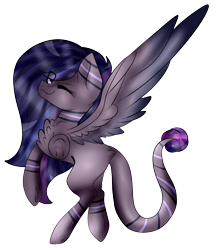 Size: 2109x2417 | Tagged: safe, artist:ohhoneybell, oc, oc only, oc:gaalxy blitz, pegasus, pony, female, high res, mare, one eye closed, simple background, solo, transparent background, wink