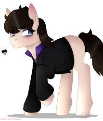 Size: 4485x5240 | Tagged: safe, artist:moonlightdisney5, derpibooru import, earth pony, pony, absurd resolution, clothes, male, ponified, raised hoof, simple background, solo, stallion, thomas sanders, transparent background