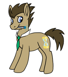 Size: 356x404 | Tagged: safe, artist:dreaminqheart, doctor whooves, earth pony, pony, simple background, solo, transparent background