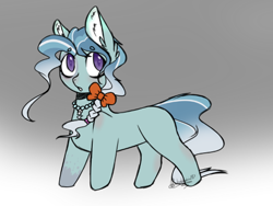 Size: 534x401 | Tagged: safe, artist:pinkdolphin147, derpibooru import, petunia paleo, silver spoon, pony, blank flank, fusion, gradient background, solo