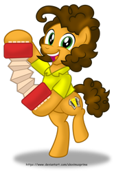 Size: 1600x2413 | Tagged: safe, artist:aleximusprime, derpibooru import, cheese sandwich, earth pony, pony, pinkie pride, accordion, looking at you, male, musical instrument, open mouth, simple background, solo, tongue out, transparent background