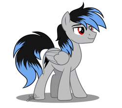 Size: 1700x1500 | Tagged: safe, artist:jack-pie, oc, oc only, oc:black thunder, pegasus, pony, male, simple background, smiling, solo, stallion, transparent background, vector