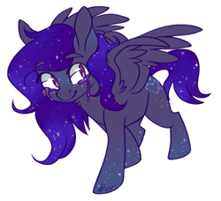 Size: 785x717 | Tagged: safe, artist:spacechickennerd, oc, oc only, oc:astoria, pony, crying, female, glitter, heart, mare, simple background, solo, transparent background