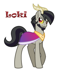 Size: 832x1020 | Tagged: safe, artist:andy-hazards, derpibooru import, oc, oc only, oc:loki, hybrid, base used, colored sclera, horns, interspecies offspring, male, offspring, parent:discord, parent:princess celestia, parents:dislestia, simple background, solo, stallion, transparent background