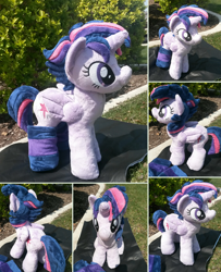 Size: 1548x1904 | Tagged: safe, artist:azedo, twilight sparkle, twilight sparkle (alicorn), alicorn, pony, alternate hairstyle, clothes, irl, photo, plushie, punklight sparkle, socks, solo, striped socks