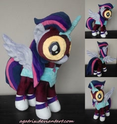 Size: 1280x1357 | Tagged: safe, artist:agatrix, masked matter-horn, twilight sparkle, twilight sparkle (alicorn), alicorn, pony, power ponies (episode), irl, photo, plushie, power ponies, solo