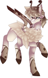 Size: 1182x1911 | Tagged: safe, artist:mauuwde, derpibooru import, oc, original species, pony, grottoling, male, one eye closed, simple background, solo, transparent background, wink
