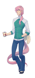 Size: 457x1000 | Tagged: safe, anonymous artist, derpibooru import, oc, oc only, oc:timber, satyr, butt wings, clothes, jacket, parent:fluttershy, simple background, solo, transparent background