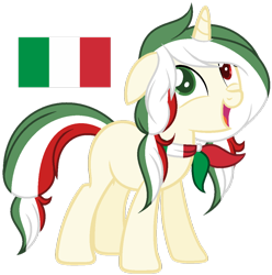 Size: 1024x1031 | Tagged: safe, artist:cosmicwitchadopts, derpibooru import, pony, unicorn, base used, female, heterochromia, italy, mare, nation ponies, ponified, simple background, solo, transparent background