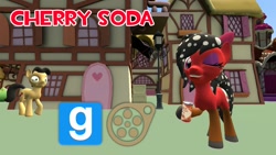 Size: 1280x720 | Tagged: safe, artist:dragonboi471, derpibooru import, cherry cola, cherry fizzy, oc, oc:cherry soda, 3d, download at source, downloadable, gmod, one eye closed, wink