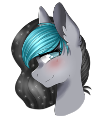 Size: 1500x1700 | Tagged: safe, artist:adostume, derpibooru import, oc, oc only, pony, blushing, simple background, smiling, solo, transparent background