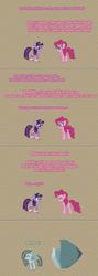 Size: 504x1412 | Tagged: safe, artist:verve, derpibooru import, marble pie, pinkie pie, tom, twilight sparkle, twilight sparkle (alicorn), alicorn, earth pony, pony, the maud couple, ask genie twilight, broken, comic, female, genie, mare, pixel art