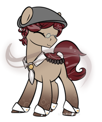 Size: 1024x1227 | Tagged: safe, artist:xsidera, oc, oc only, original species, pond pony, glasses, solo, spats