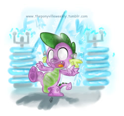 Size: 656x613 | Tagged: safe, artist:vago-xd, part of a set, spike, dragon, clothes, costume, frankenstein's monster, nightmare night, solo