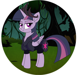 Size: 2249x2160 | Tagged: safe, artist:ms-mikail, artist:turkleson, derpibooru import, mean twilight sparkle, alicorn, the mean 6, armor, clone, color, crown, jewelry, regalia