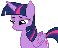 Size: 3212x2628 | Tagged: safe, artist:andoanimalia, derpibooru import, twilight sparkle, twilight sparkle (alicorn), alicorn, pony, what about discord?, female, high res, lidded eyes, simple background, smiling, solo, transparent background, vector