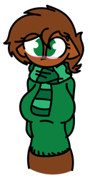 Size: 1972x3912 | Tagged: safe, artist:binary6, derpibooru import, oc, oc only, oc:binary6, anthro, earth pony, clothes, female, rule 63, scarf, simple background, solo, sweater, transparent background