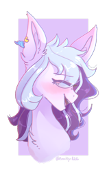 Size: 798x1256 | Tagged: safe, artist:emily-826, derpibooru import, oc, oc only, oc:puff cloud, pony, bust, female, mare, portrait, simple background, solo, transparent background