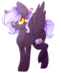 Size: 819x976 | Tagged: safe, artist:kyauri, oc, oc only, oc:cloudy night, pegasus, pony, colored pupils, ear fluff, female, mare, raised leg, simple background, solo, spread wings, transparent background