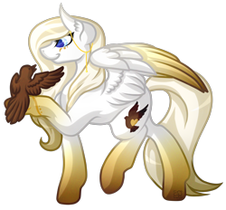 Size: 3500x3250 | Tagged: safe, artist:amazing-artsong, oc, oc only, oc:angelica, bird, pegasus, pony, colored pupils, female, high res, mare, simple background, transparent background