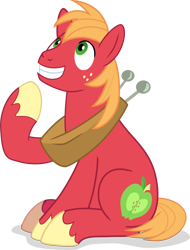 Size: 6185x8131 | Tagged: safe, artist:shutterflyeqd, derpibooru import, big macintosh, earth pony, pony, the break up breakdown, absurd resolution, male, simple background, sitting, solo, stallion, transparent background, vector