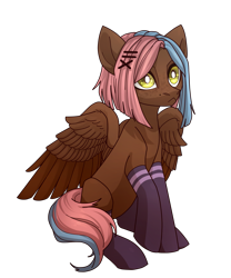 Size: 1645x1978 | Tagged: safe, artist:miioko, oc, oc only, pegasus, pony, female, mare, simple background, sitting, solo, transparent background