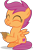 Size: 1290x1931 | Tagged: safe, artist:frownfactory, derpibooru import, scootaloo, pegasus, pony, the break up breakdown, .svg available, cute, cutealoo, cutie mark, eating, eyes closed, female, filly, food, pie, simple background, sitting up, solo, svg, the cmc's cutie marks, transparent background, vector, wings