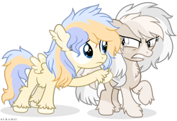 Size: 8000x5461 | Tagged: safe, artist:suramii, derpibooru import, oc, oc only, oc:cuddy, oc:souvenir, bat pony, pegasus, pony, absurd resolution, angry, bat pony oc, fluffy, raised hoof, simple background, socks (coat marking), transparent background