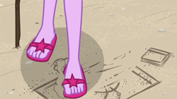 Size: 1280x720 | Tagged: safe, derpibooru import, sci-twi, twilight sparkle, better together, equestria girls, friendship math, close-up, feet, female, flip-flops, legs, pictures of legs, pony history, sandals, solo