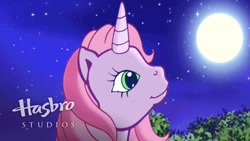 Size: 1920x1080 | Tagged: safe, derpibooru import, screencap, cheerilee (g3), g3, the runaway rainbow, crystal princess, crystal princess: the runaway rainbow, hasbro studios, moon, solo