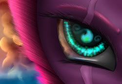 Size: 1024x705 | Tagged: safe, artist:scalestroke315, fizzlepop berrytwist, tempest shadow, pony, unicorn, my little pony: the movie, badass, close-up, eye, eye scar, female, mare, scar, solo