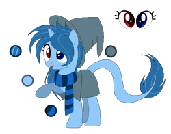 Size: 594x466 | Tagged: safe, artist:mintoria, derpibooru import, oc, oc:lapis enchant, pony, unicorn, clothes, female, hat, heterochromia, mare, scarf, simple background, solo, transparent background, witch hat