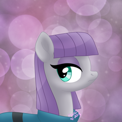 Size: 1280x1280 | Tagged: safe, artist:karzii, derpibooru import, maud pie, earth pony, pony, bust, female, mare, solo